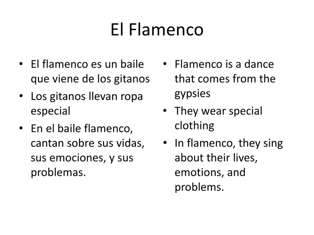 El Flamenco El flamenco es un baile que viene de los gitanos