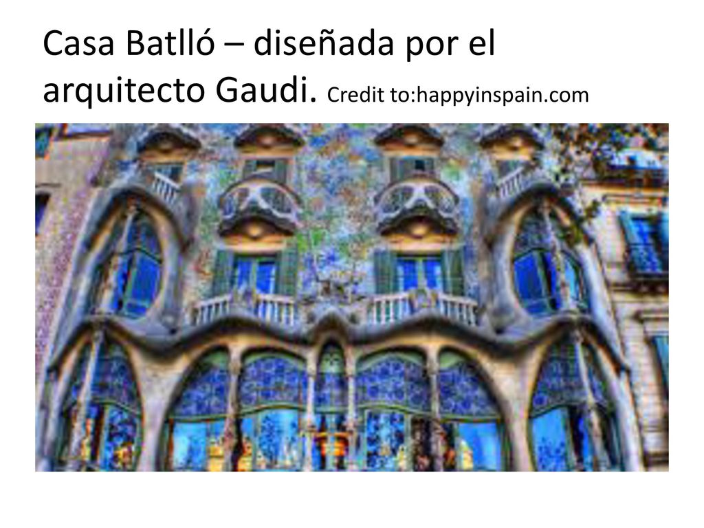 Casa Batlló – diseñada por el arquitecto Gaudi. Credit to:happyinspain