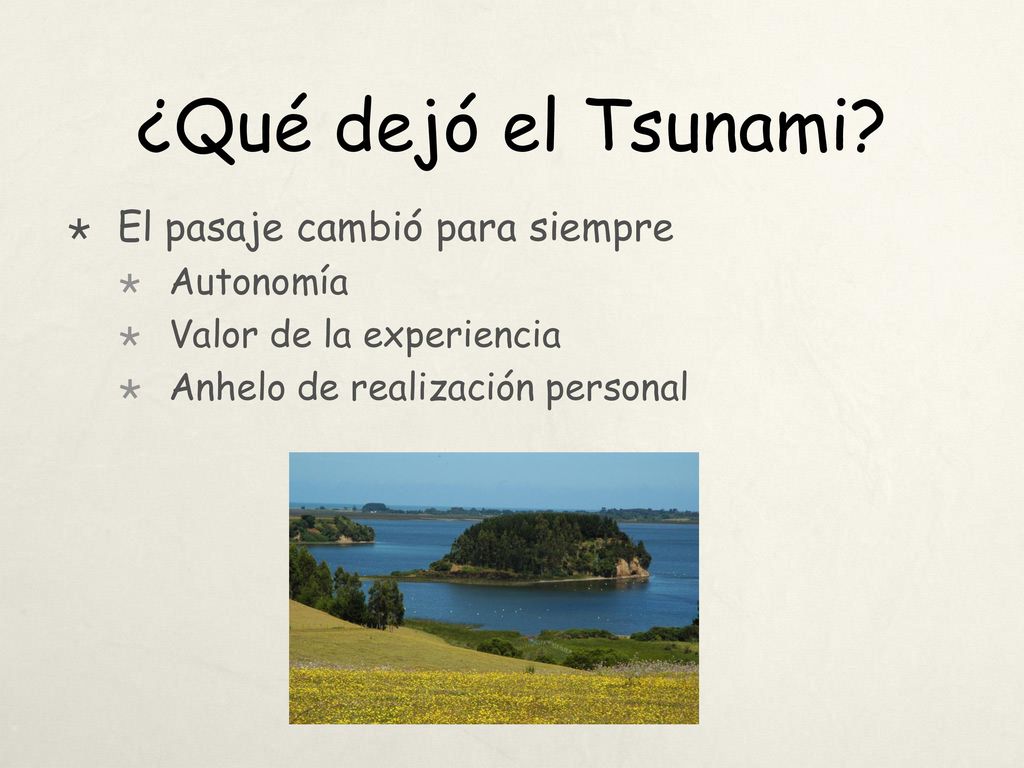 ¿Qué dejó el Tsunami El pasaje cambió para siempre Autonomía
