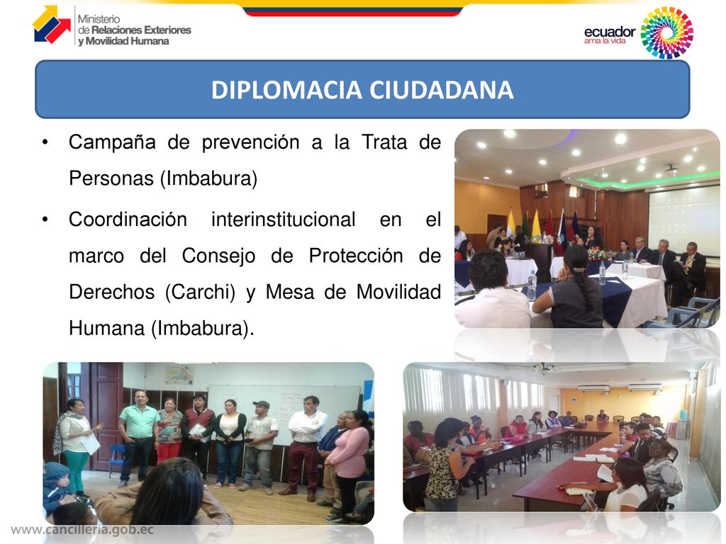 DIPLOMACIA CIUDADANA Campaña de prevención a la Trata de Personas (Imbabura)