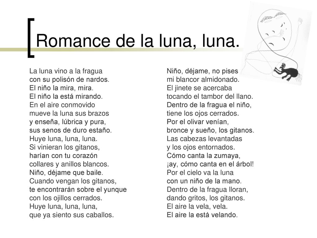 Romance de la luna, luna. La luna vino a la fragua