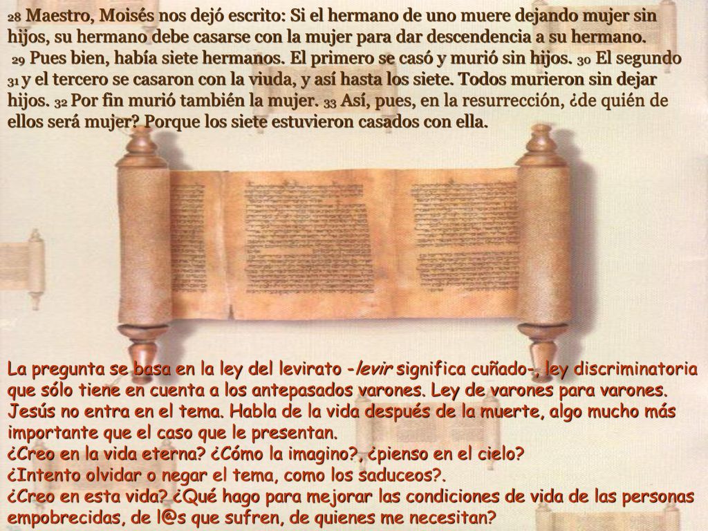 ¿Intento olvidar o negar el tema, como los saduceos .