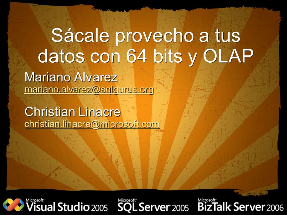 Sácale provecho a tus datos con 64 bits y OLAP