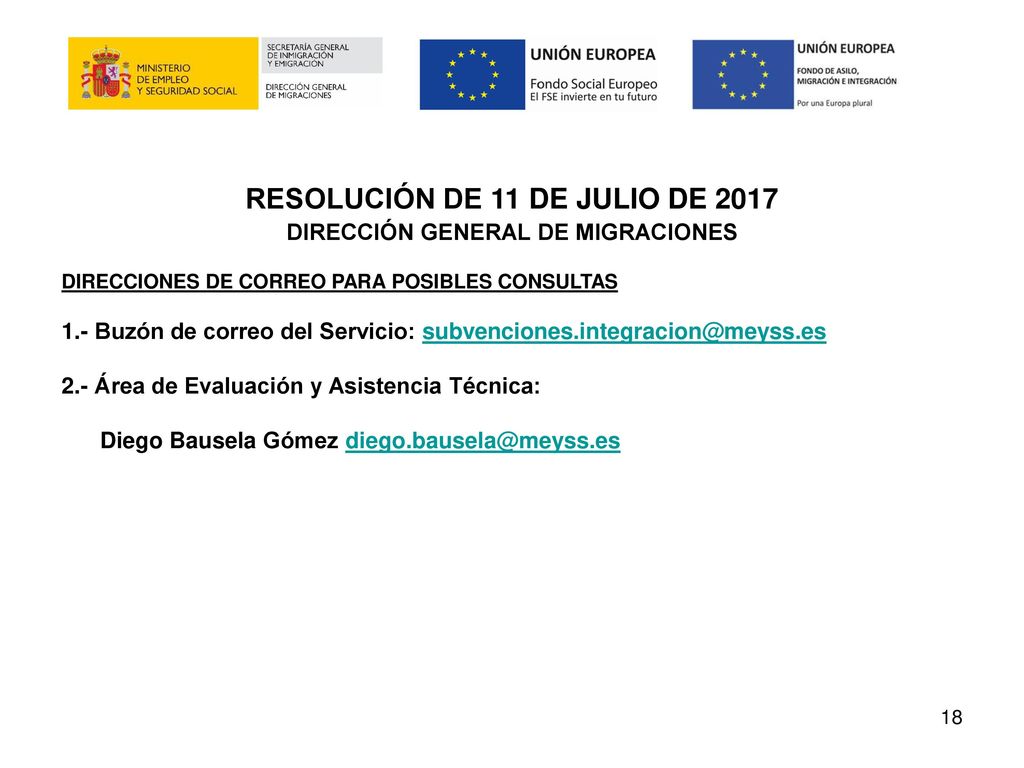 RESOLUCIÓN DE 11 DE JULIO DE 2017 DIRECCIÓN GENERAL DE MIGRACIONES