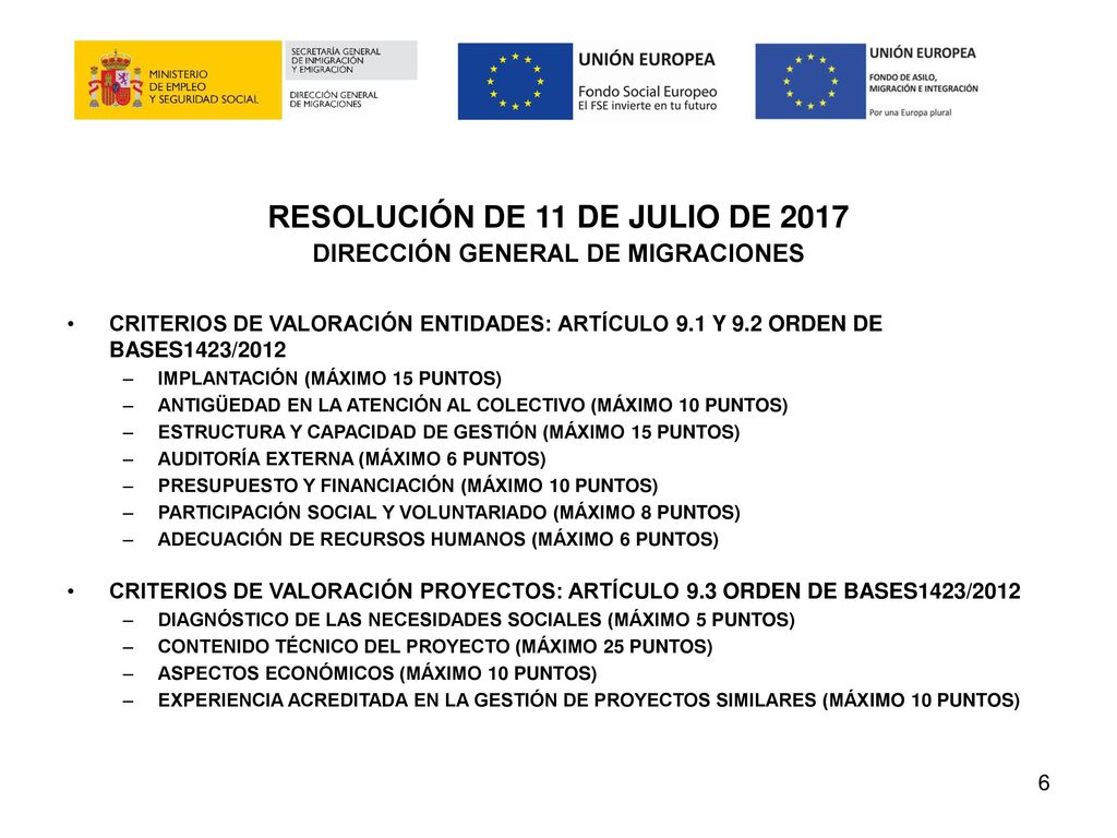 RESOLUCIÓN DE 11 DE JULIO DE 2017 DIRECCIÓN GENERAL DE MIGRACIONES