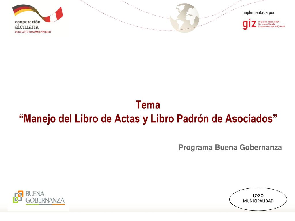 Manejo del Libro de Actas y Libro Padrón de Asociados