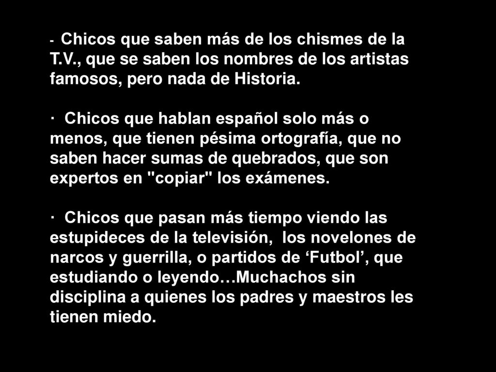 - Chicos que saben más de los chismes de la T. V