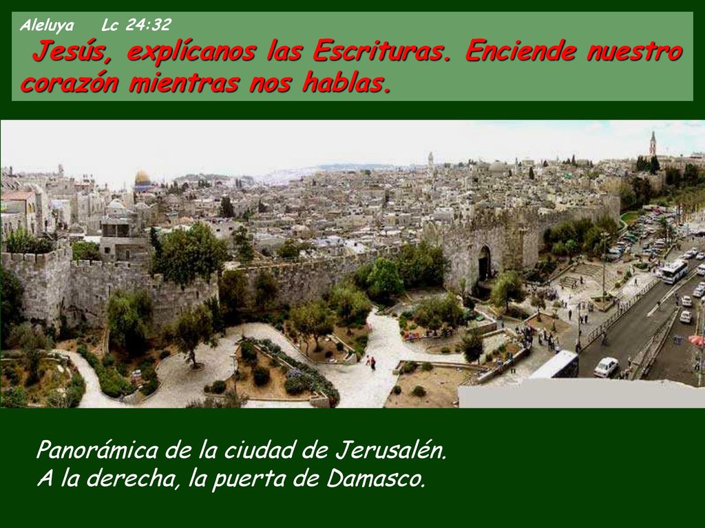 Aleluya Lc 24:32 Jesús, explícanos las Escrituras. Enciende nuestro corazón mientras nos hablas.
