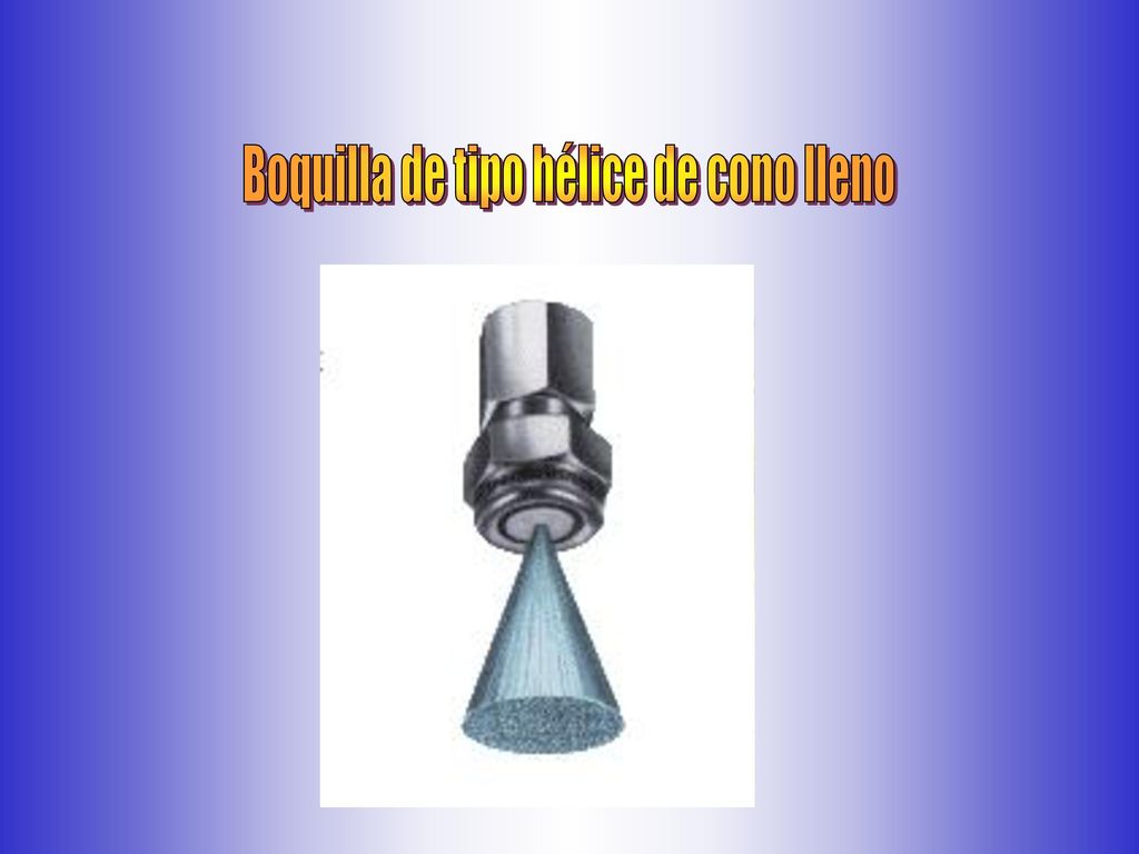Boquilla de tipo hélice de cono lleno