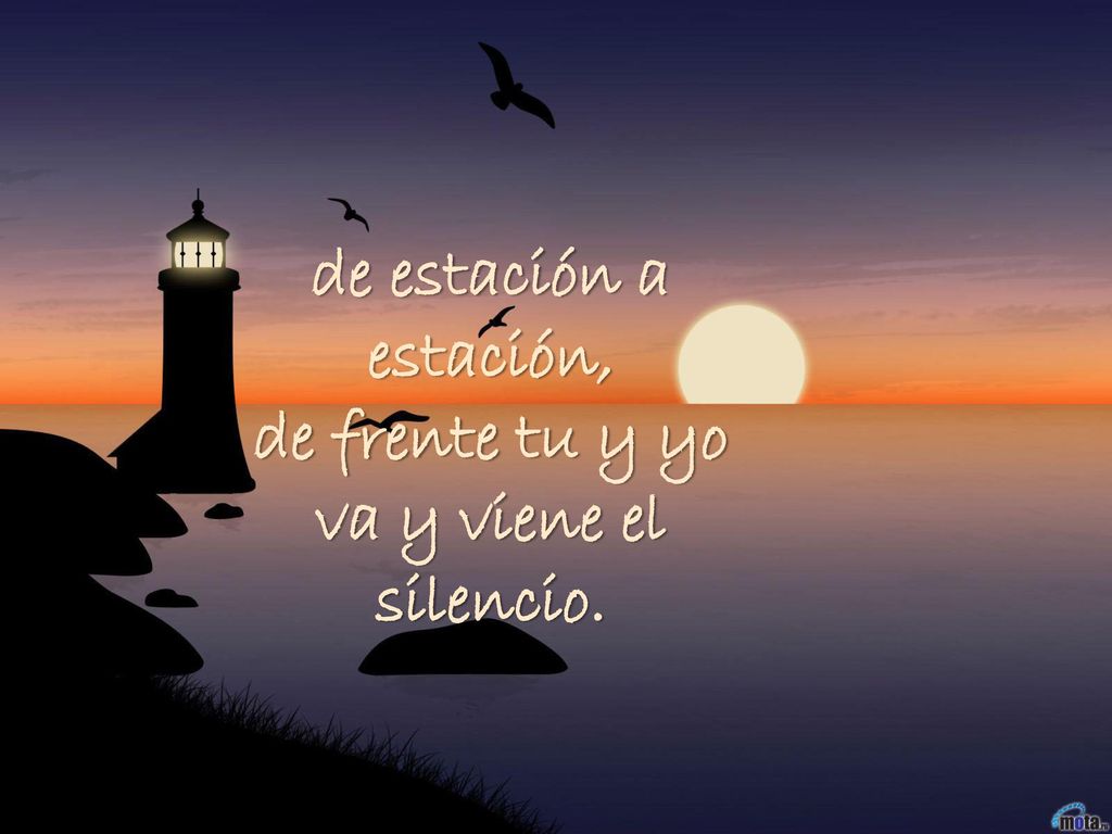de estación a estación, de frente tu y yo va y viene el silencio.