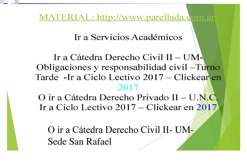 O ir a Cátedra Derecho Civil II- UM- Sede San Rafael
