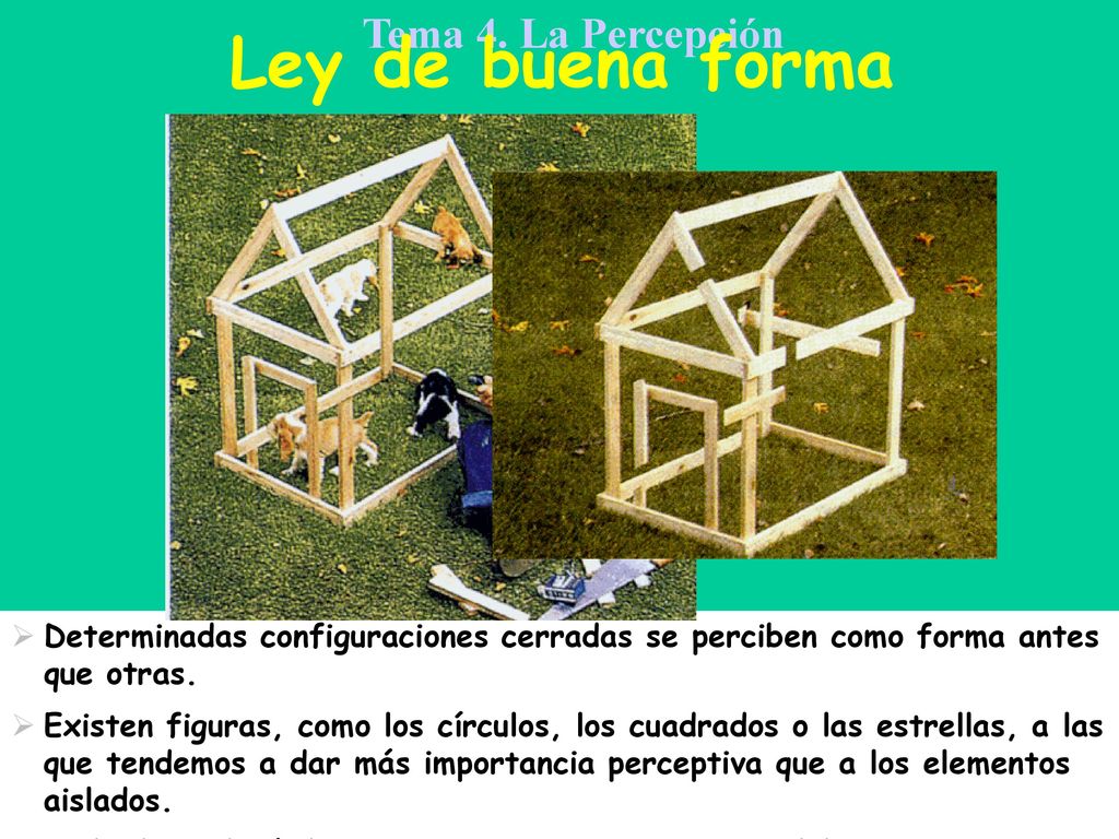Ley de buena forma Determinadas configuraciones cerradas se perciben como forma antes que otras.