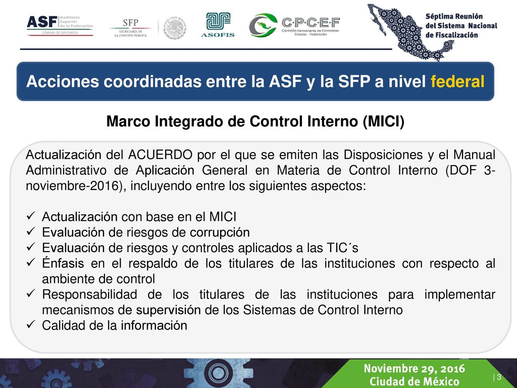 Acciones coordinadas entre la ASF y la SFP a nivel federal