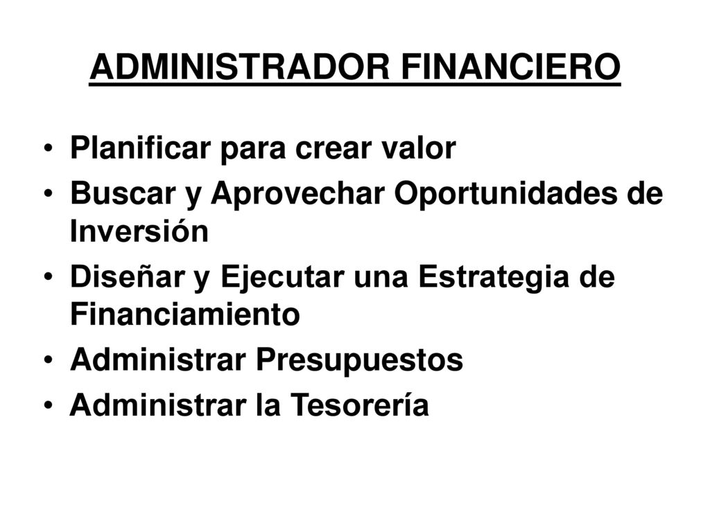 ADMINISTRADOR FINANCIERO