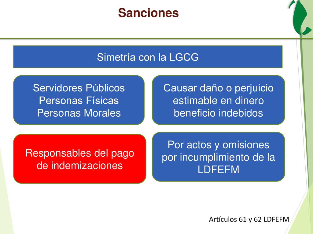 Sanciones Simetría con la LGCG Servidores Públicos Personas Físicas