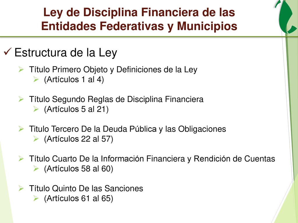 Ley de Disciplina Financiera de las Entidades Federativas y Municipios