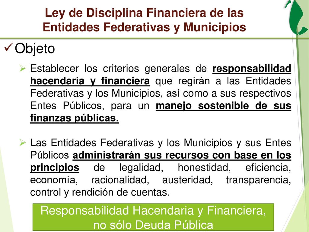 Ley de Disciplina Financiera de las Entidades Federativas y Municipios