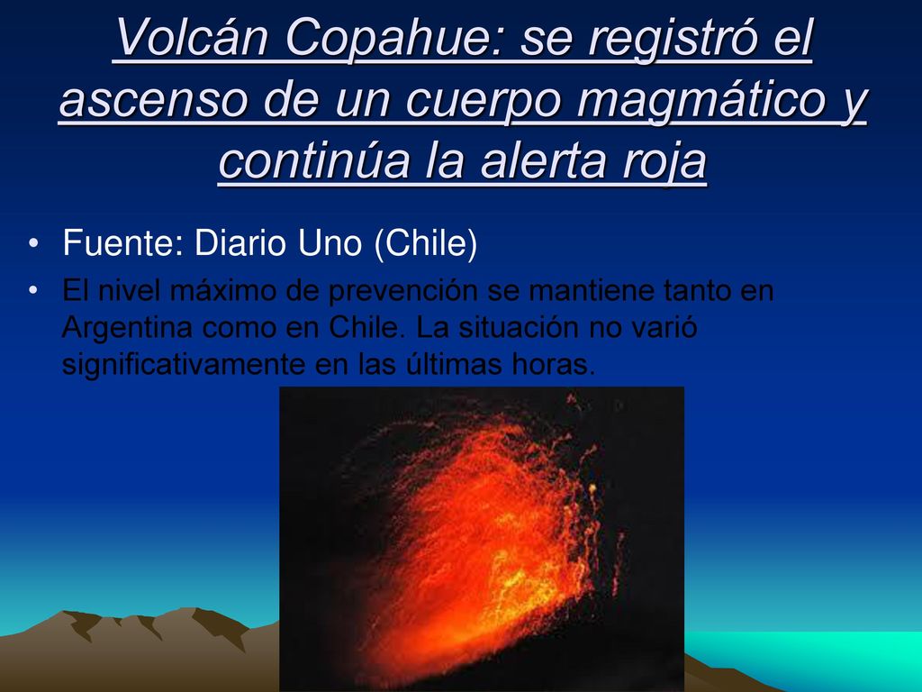 Volcán Copahue: se registró el ascenso de un cuerpo magmático y continúa la alerta roja