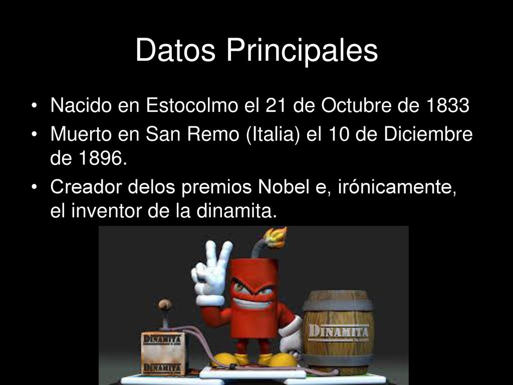 Datos Principales Nacido en Estocolmo el 21 de Octubre de 1833