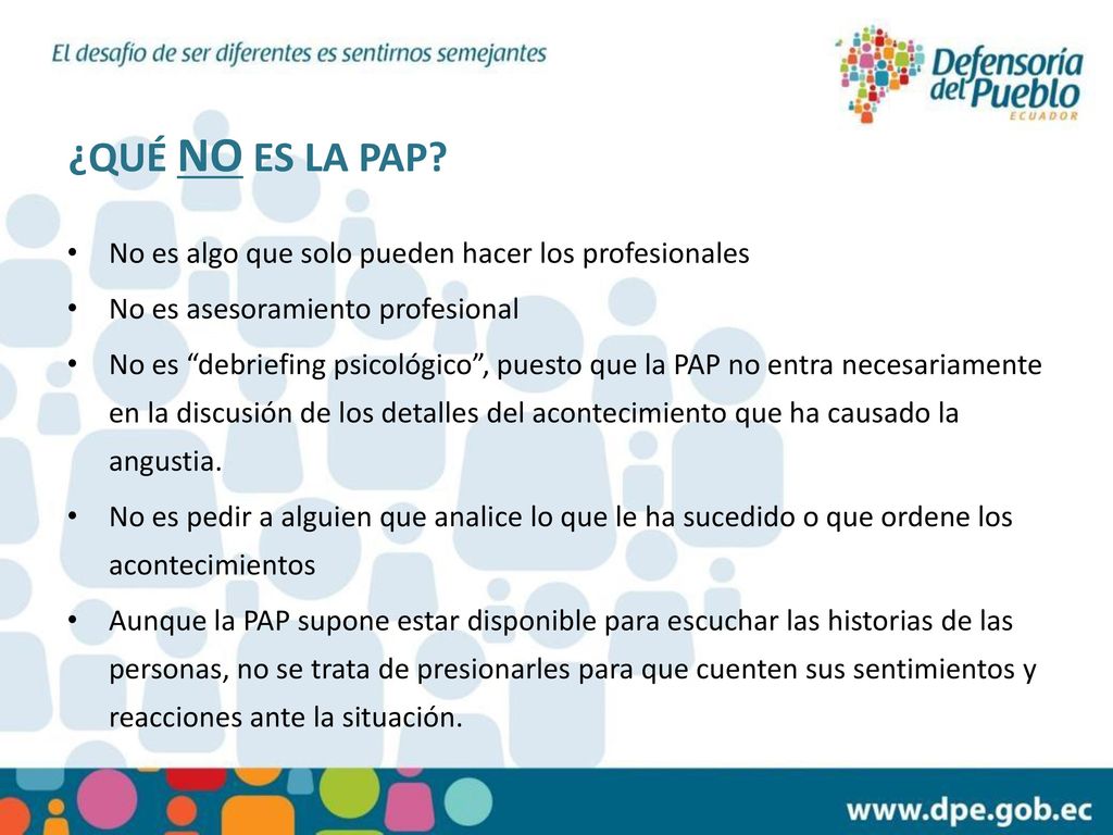¿QUÉ NO ES LA PAP No es algo que solo pueden hacer los profesionales