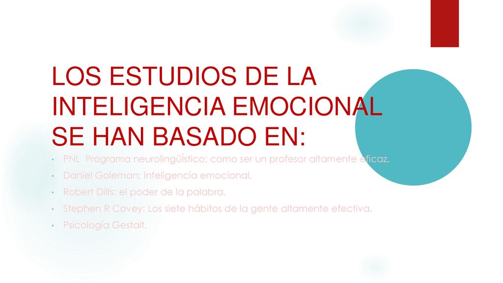 LOS ESTUDIOS DE LA INTELIGENCIA EMOCIONAL SE HAN BASADO EN: