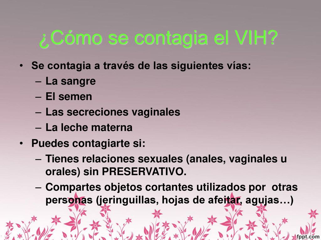 ¿Cómo se contagia el VIH