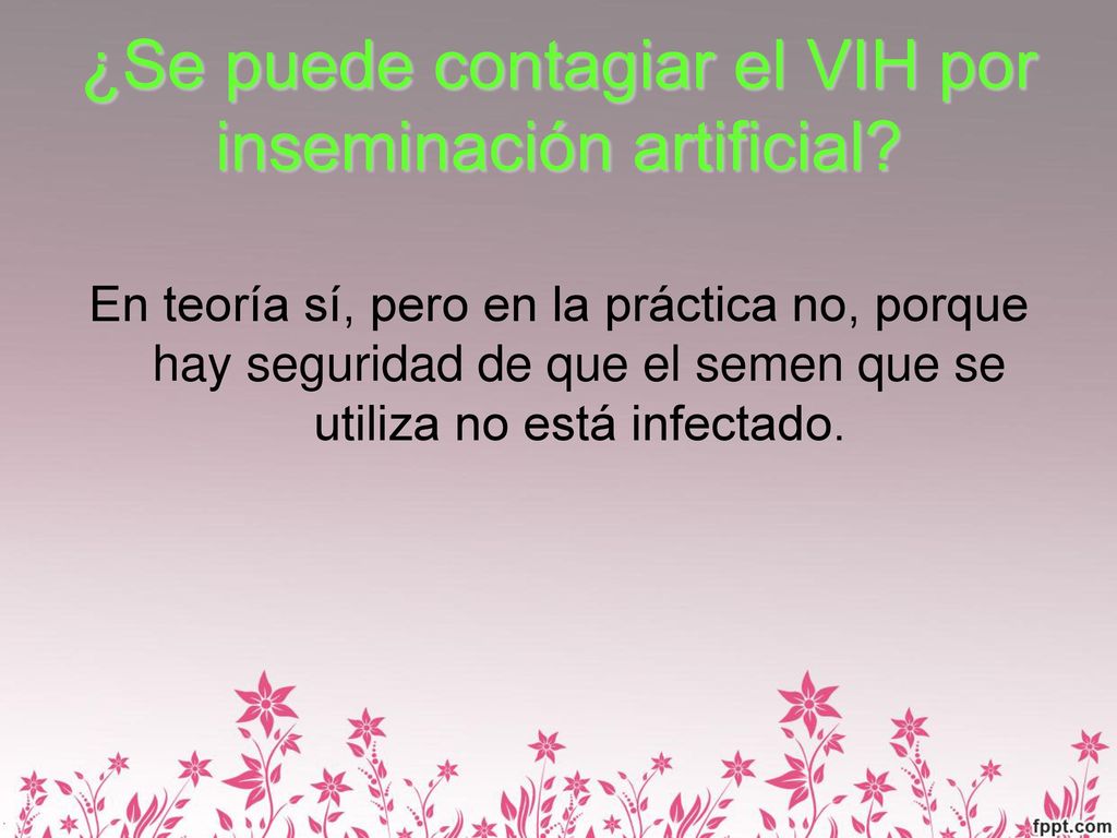 ¿Se puede contagiar el VIH por inseminación artificial