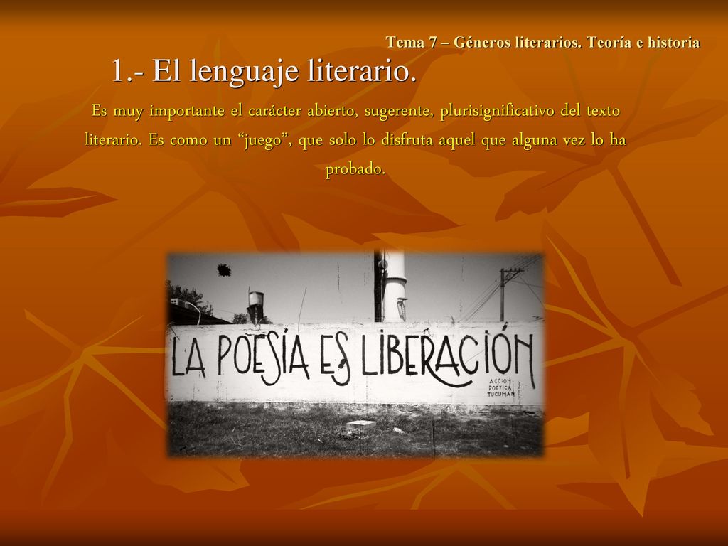 Tema 7 – Géneros literarios. Teoría e historia