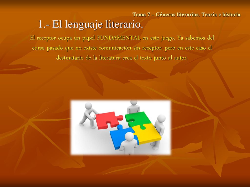 Tema 7 – Géneros literarios. Teoría e historia