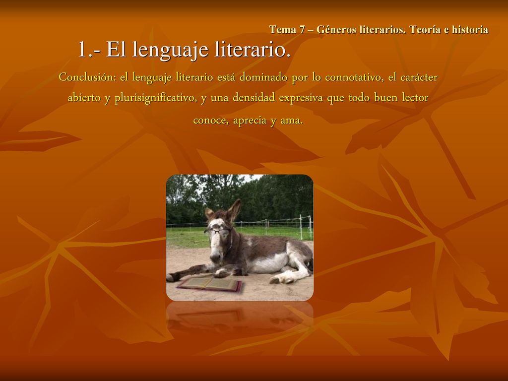 Tema 7 – Géneros literarios. Teoría e historia
