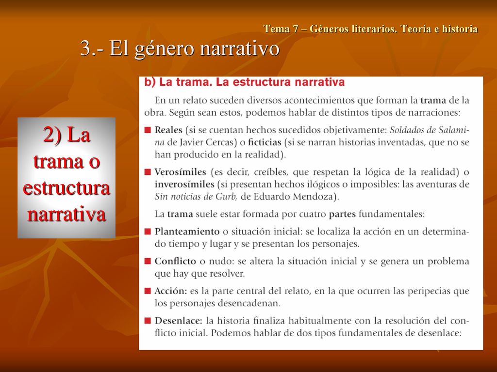Tema 7 – Géneros literarios. Teoría e historia
