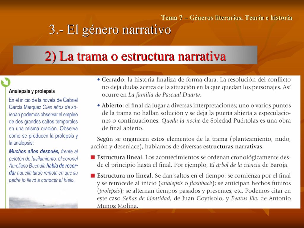 Tema 7 – Géneros literarios. Teoría e historia