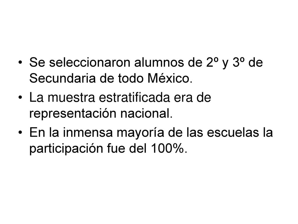 Se seleccionaron alumnos de 2º y 3º de Secundaria de todo México.