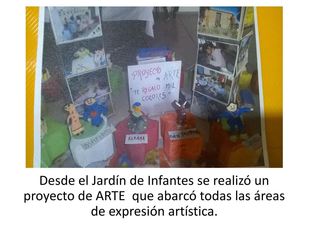 Desde el Jardín de Infantes se realizó un proyecto de ARTE que abarcó todas las áreas de expresión artística.