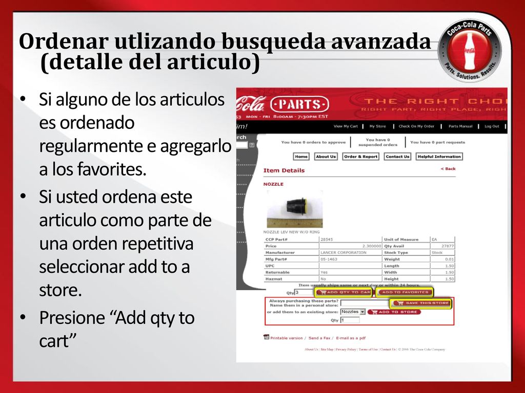 Ordenar utlizando busqueda avanzada (detalle del articulo)