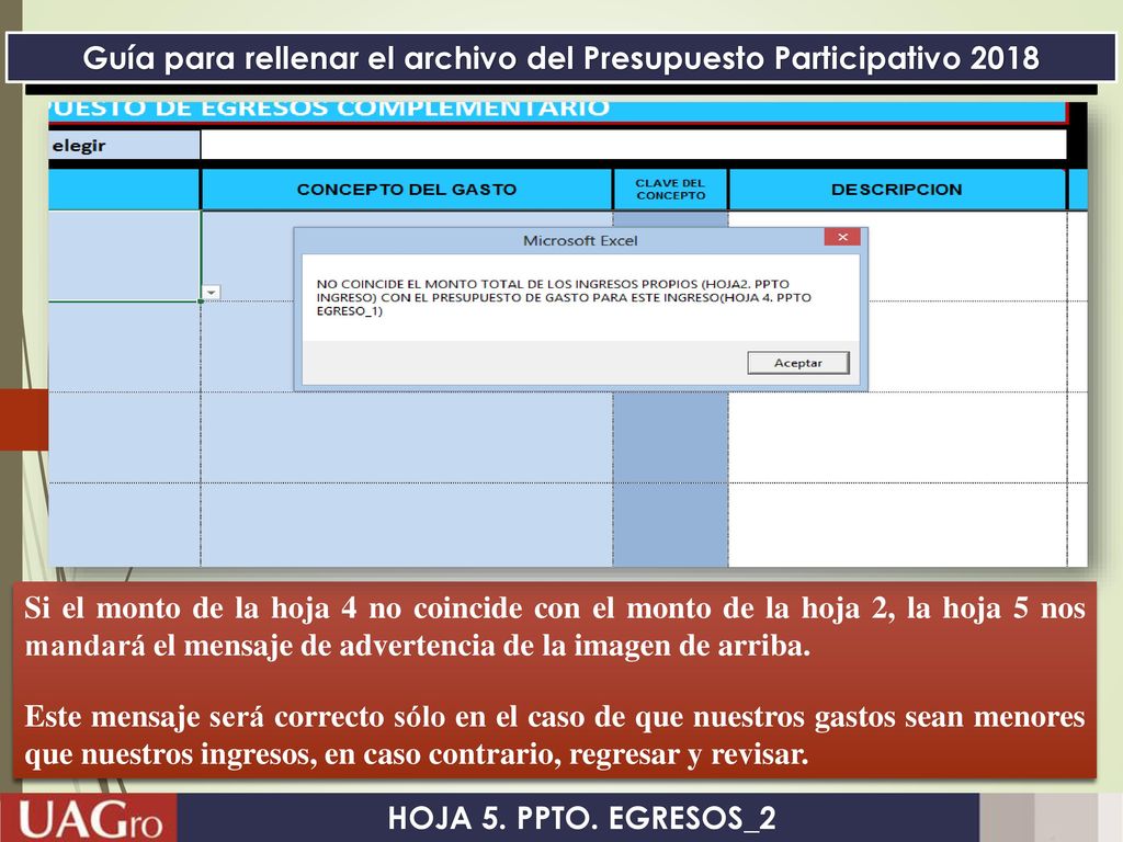 Guía para rellenar el archivo del Presupuesto Participativo 2018