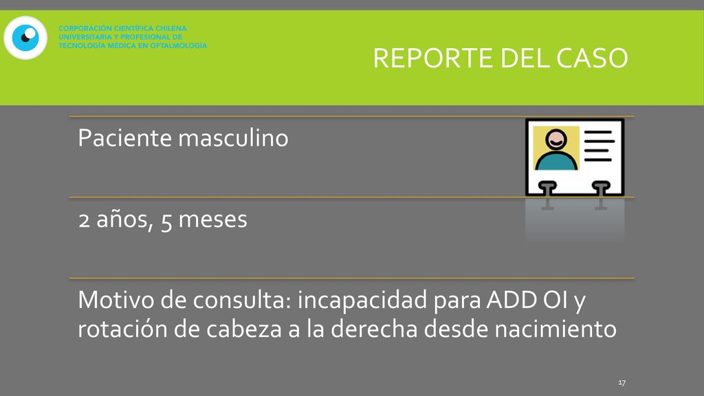 Reporte del caso Paciente masculino 2 años, 5 meses