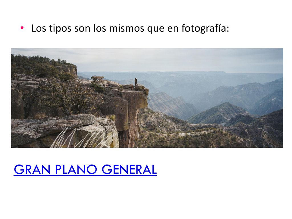 Los tipos son los mismos que en fotografía: