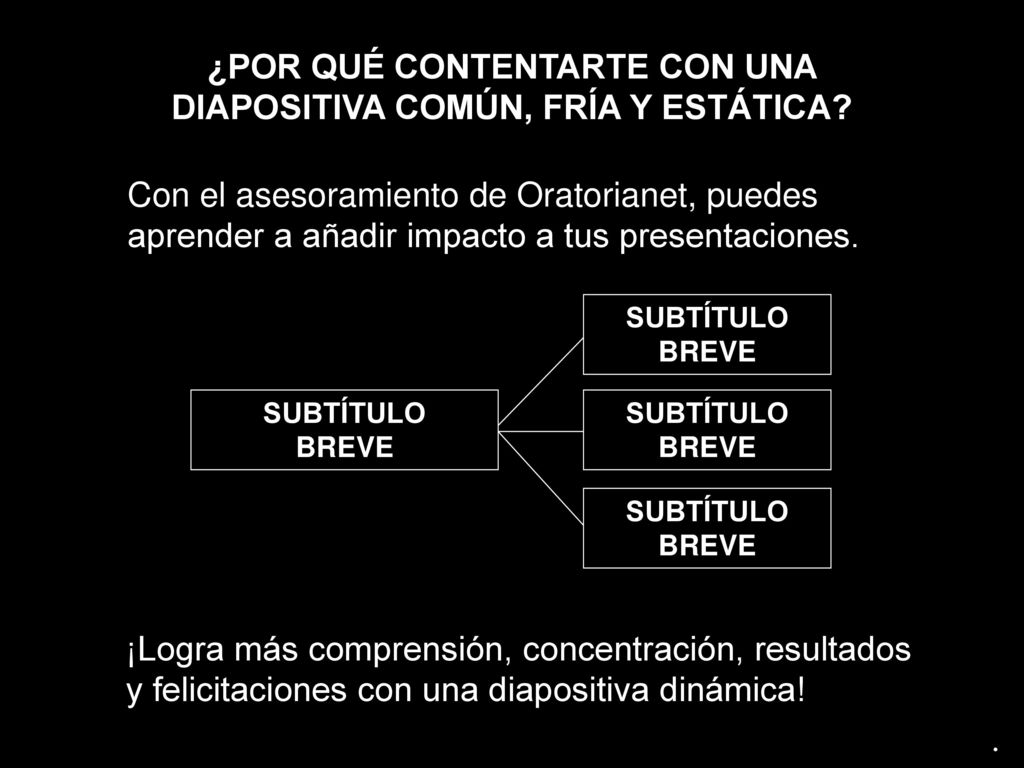 ¿POR QUÉ CONTENTARTE CON UNA DIAPOSITIVA COMÚN, FRÍA Y ESTÁTICA