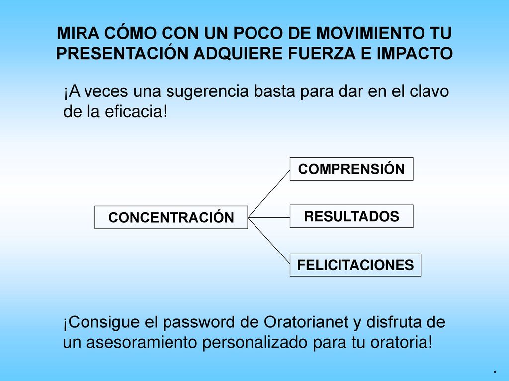 ¡A veces una sugerencia basta para dar en el clavo de la eficacia!
