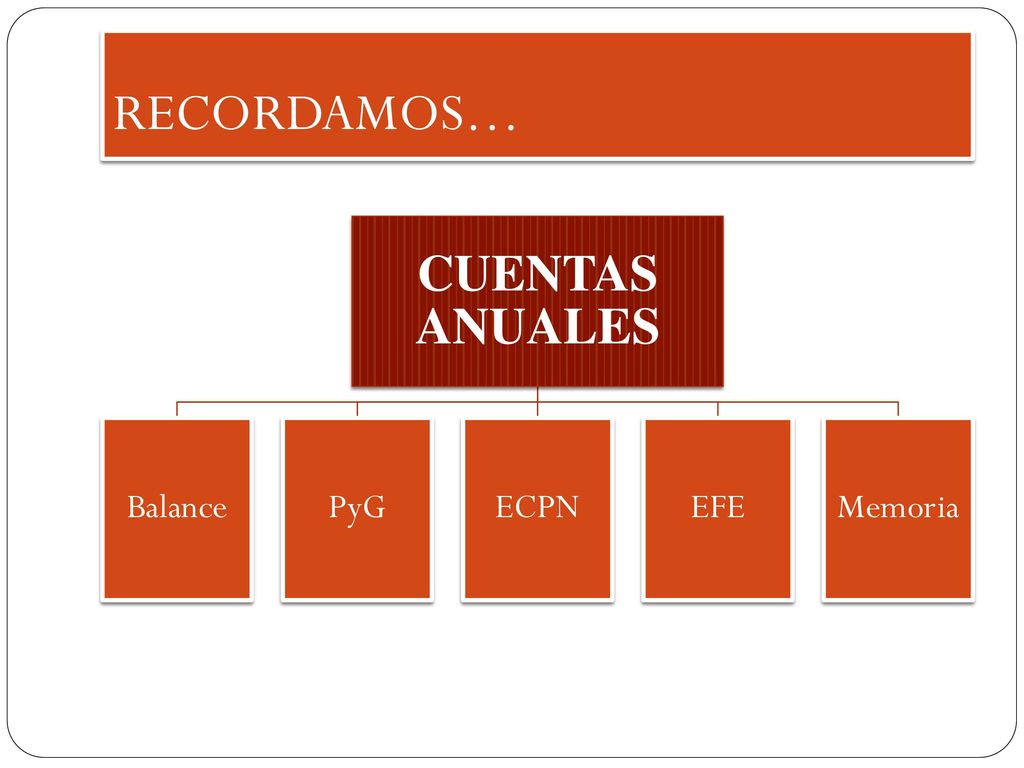 RECORDAMOS… CUENTAS ANUALES Balance PyG ECPN EFE Memoria