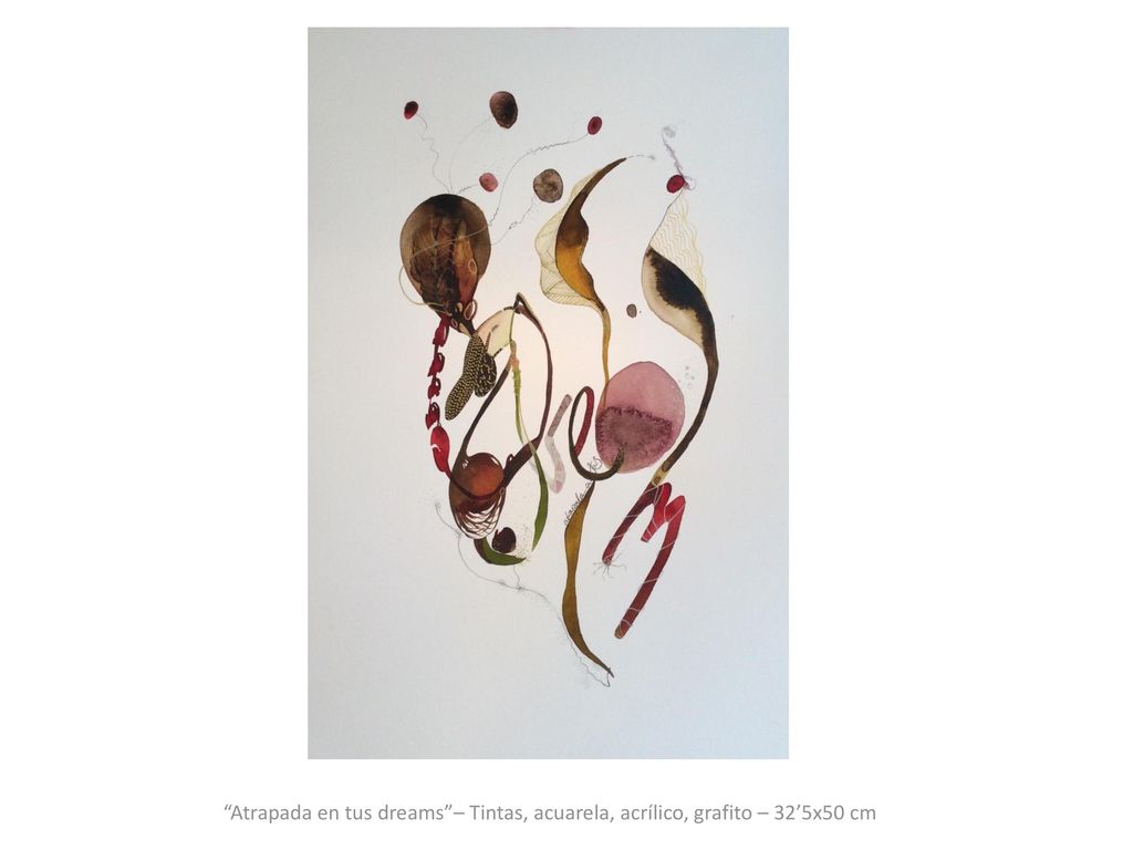 Atrapada en tus dreams – Tintas, acuarela, acrílico, grafito – 32’5x50 cm