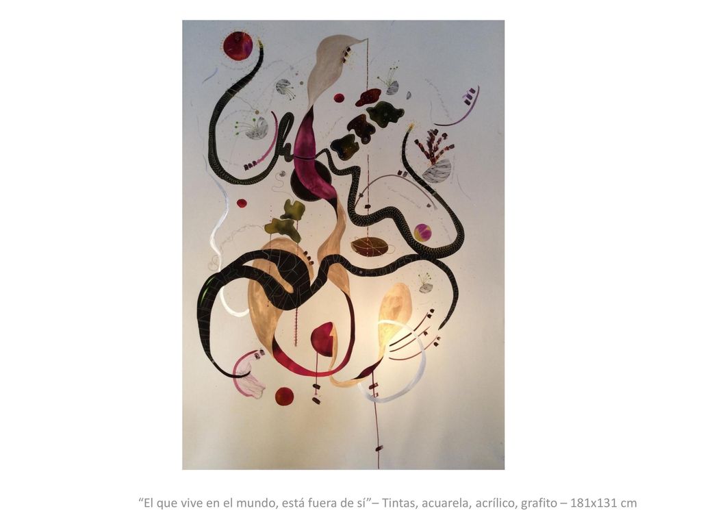 El que vive en el mundo, está fuera de sí – Tintas, acuarela, acrílico, grafito – 181x131 cm