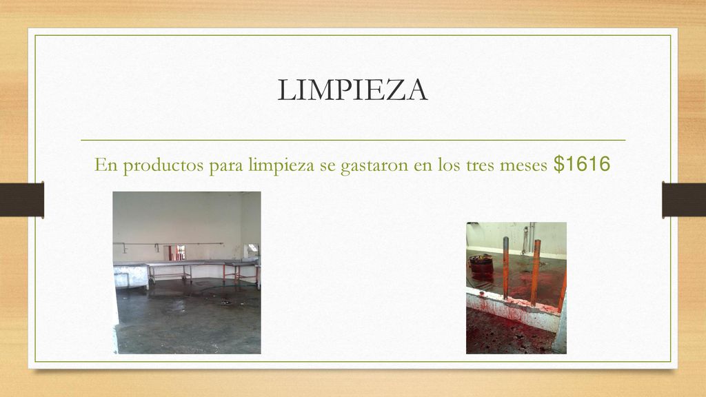 LIMPIEZA En productos para limpieza se gastaron en los tres meses $1616