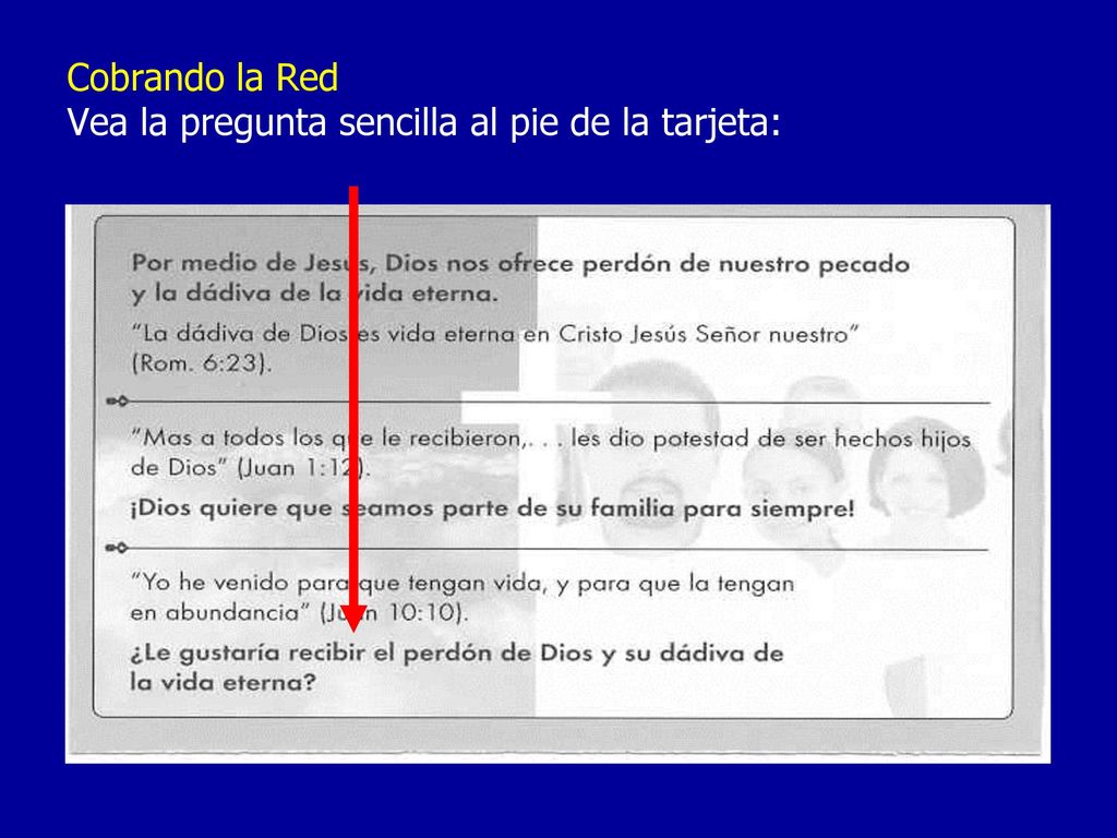 Cobrando la Red Vea la pregunta sencilla al pie de la tarjeta: