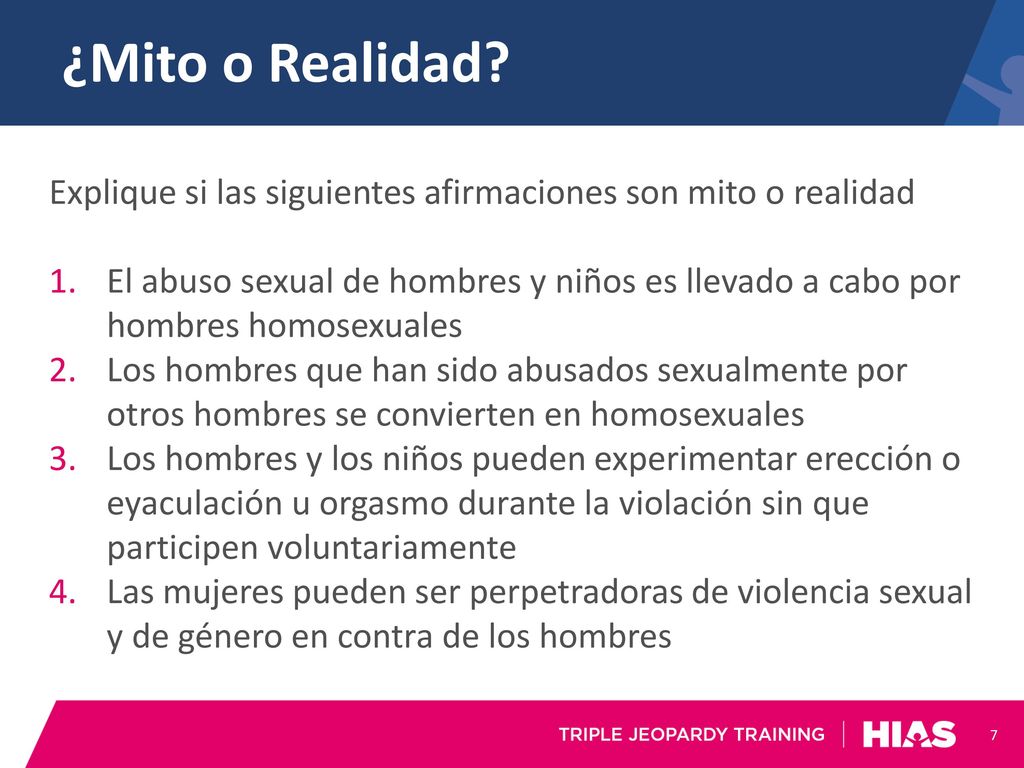 ¿Mito o Realidad Explique si las siguientes afirmaciones son mito o realidad.