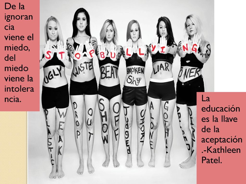 De la ignoran cia viene el miedo, del miedo viene la intolera ncia.
