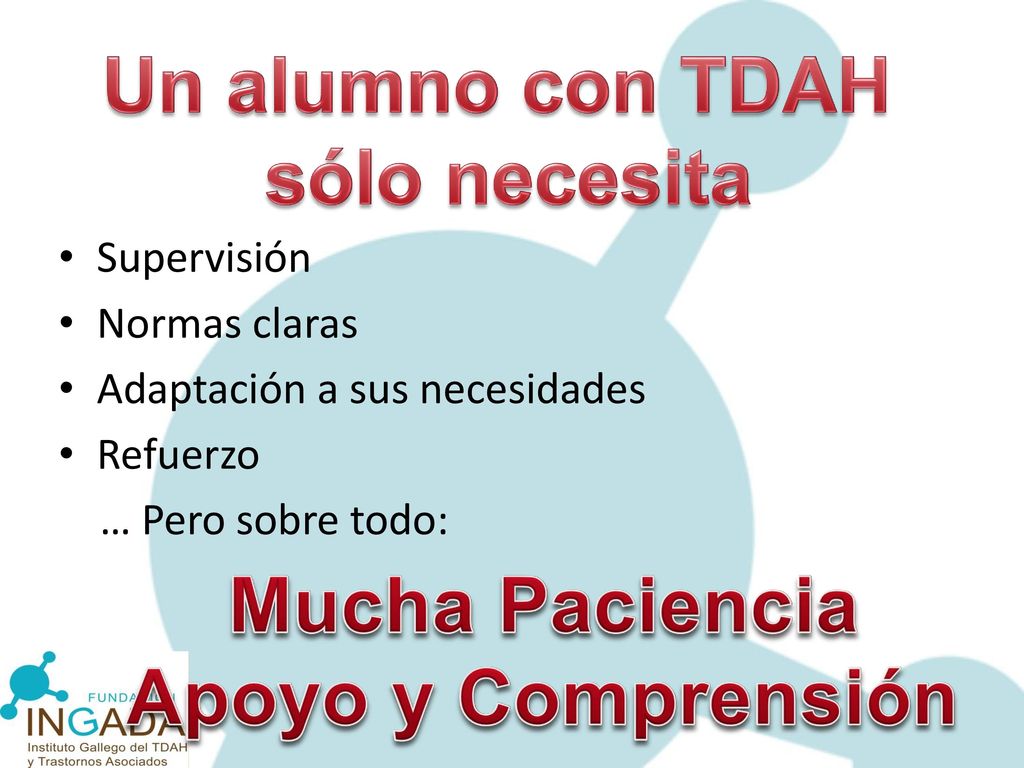 Un alumno con TDAH sólo necesita Mucha Paciencia Apoyo y Comprensión