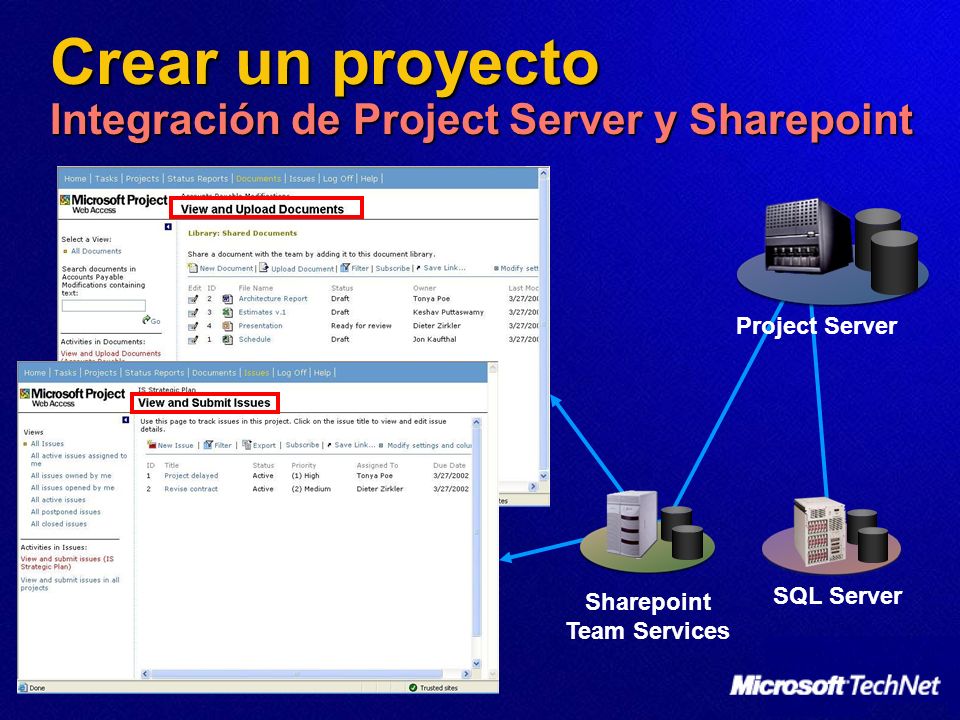 Crear un proyecto Integración de Project Server y Sharepoint
