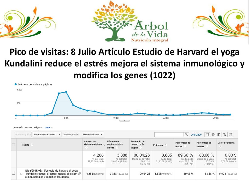 Pico de visitas: 8 Julio Artículo Estudio de Harvard el yoga Kundalini reduce el estrés mejora el sistema inmunológico y modifica los genes (1022)